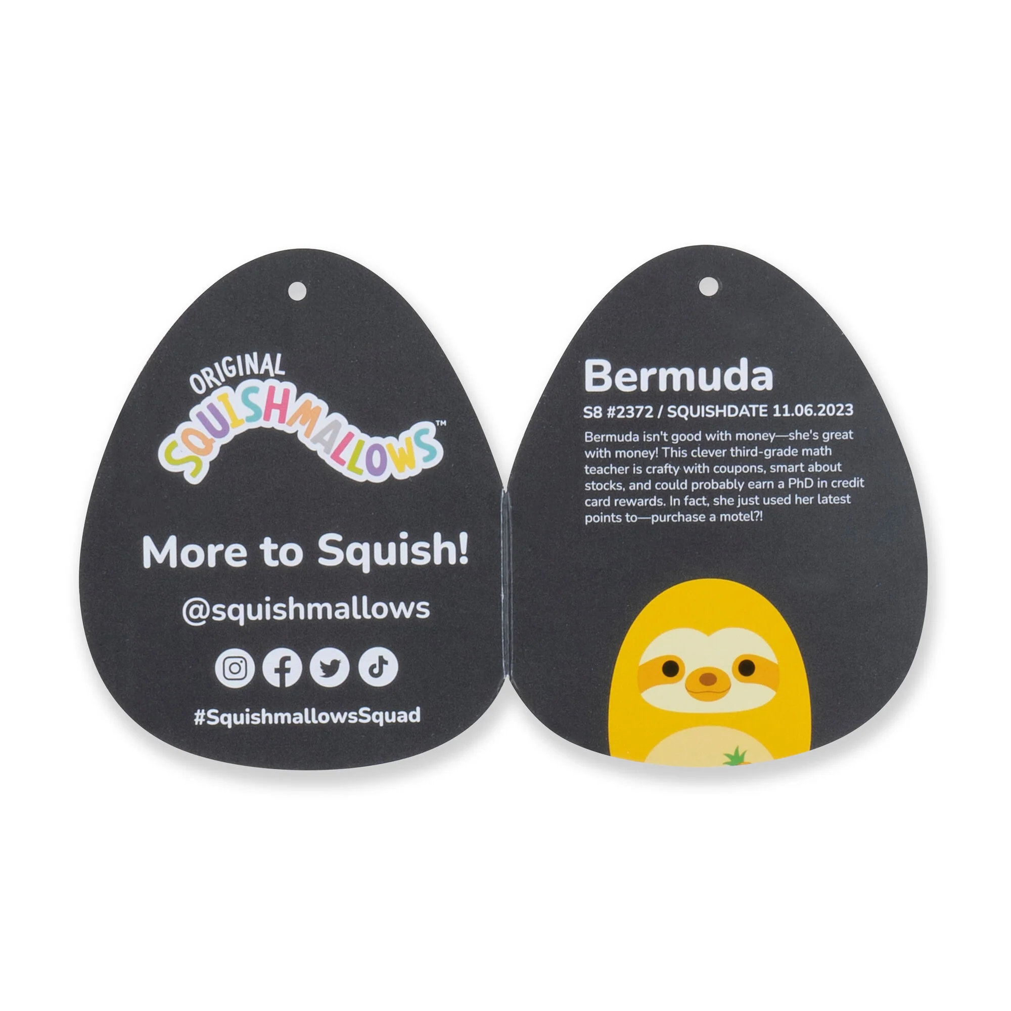 8-Inch Select Series: Bermuda Pineapple Scented Sloth - Image 6