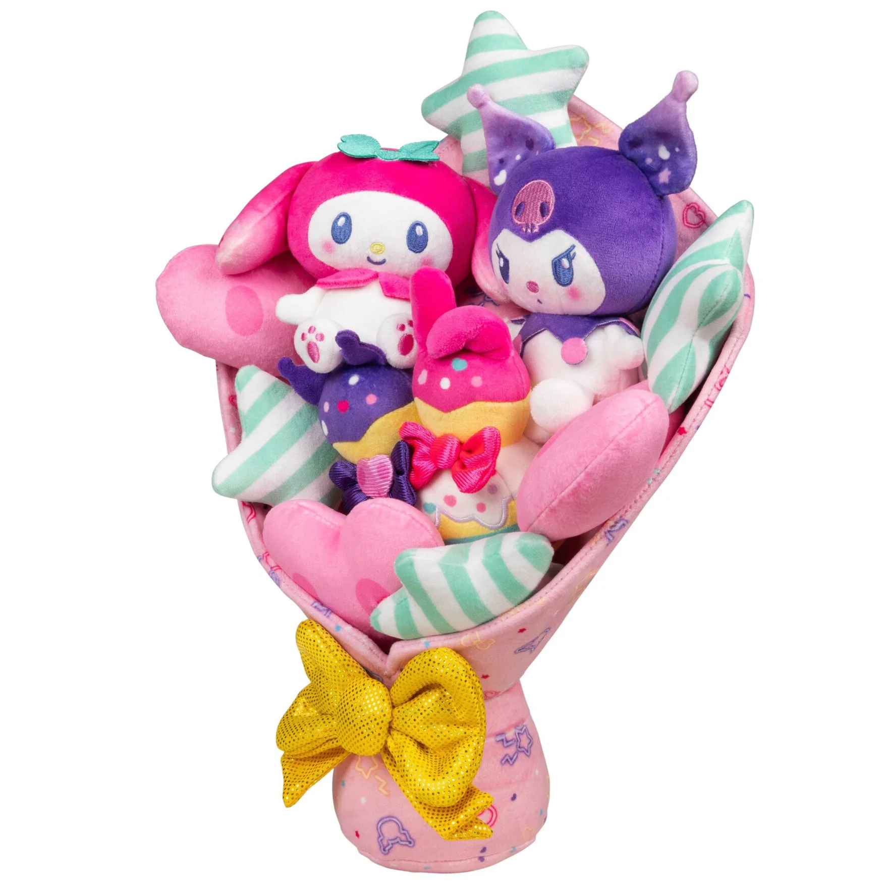 Hello Kitty and Friends 12-Inch My Melody and Kuromi Anniversary Plush Bouquet - Image 6