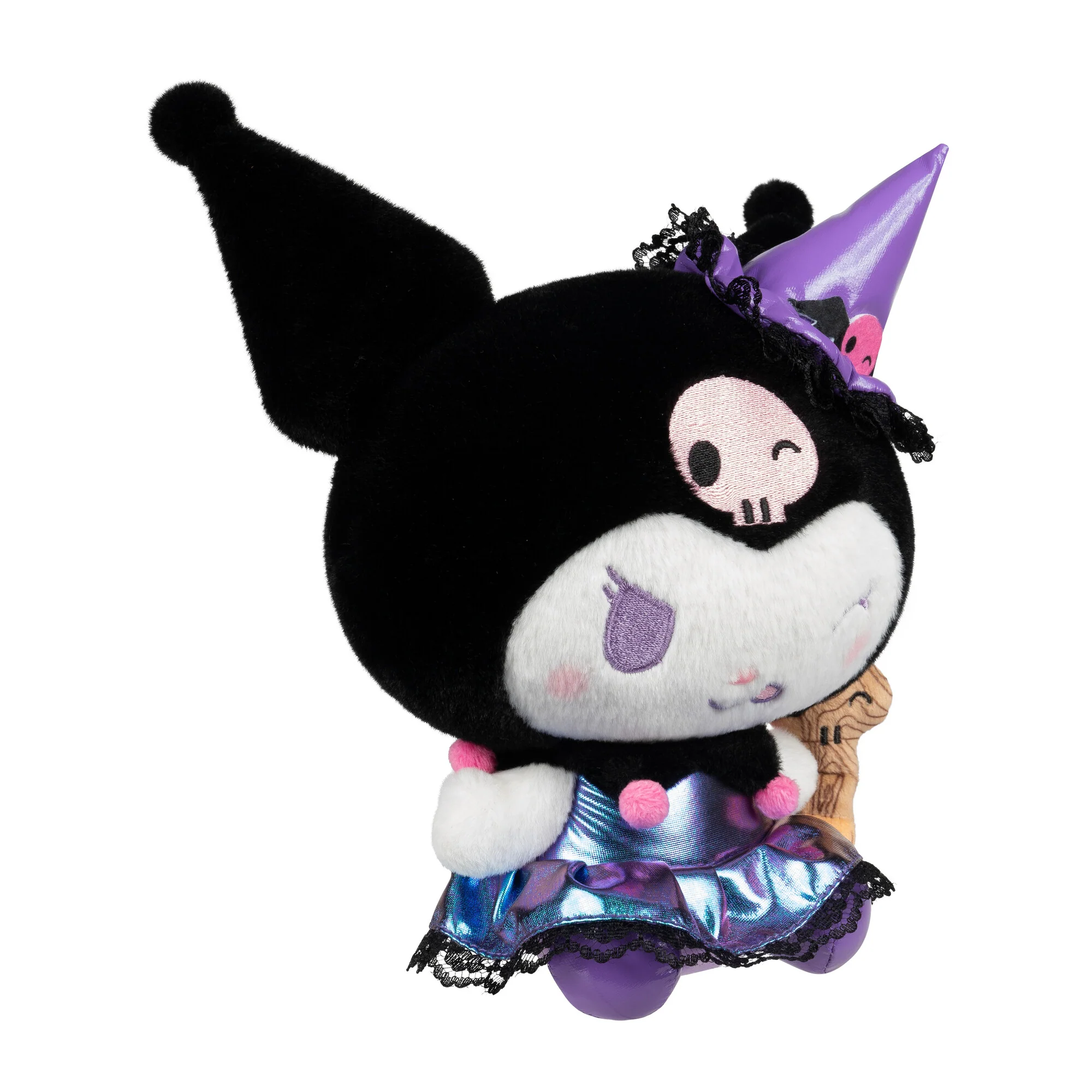 Hello Kitty and Friends 8-Inch Kuromi Halloween Plush Wearing a Witch Costume - Image 4